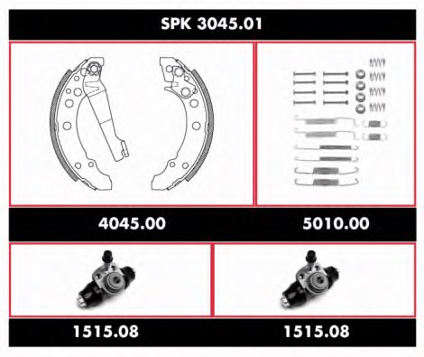 ROADHOUSE SPK 3045.01 Brake Set, drum brakes